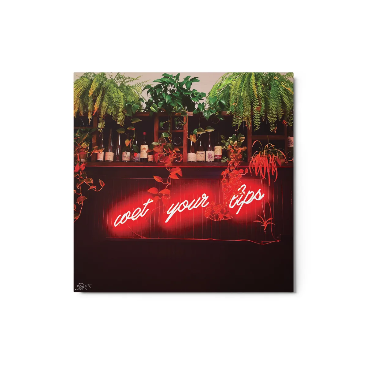 Wet Your Lips — Metal Print